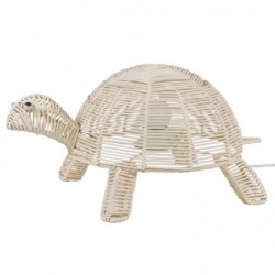 ORIGEN Home Decor Tortuga lampe lampe | Lampe de table beige - 18x36x23cm