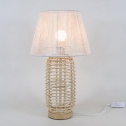 ORIGEN Home Decor Lampe lampas | Lampe de bureau beige - 42x24x24cm