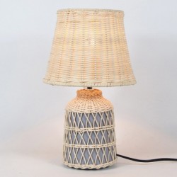 ORIGEN Home Decor Lampe lampas | Lampe de table beige - 33x20x20cm