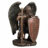 ORIGEN Home Decor Figure de soldat avec des ailes en bronze | Figure mythologique de l'or - 21x15x13cm