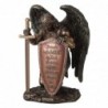 ORIGEN Home Decor Figure de soldat avec des ailes en bronze | Figure mythologique de l'or - 21x15x13cm