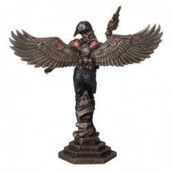 ORIGEN Home Decor Figure Guerrero Masked Bronze | Figure mythologique de l'or - 25x25x7cm