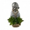 ORIGEN Home Decor Figure Moine Buddas | Bouddha argenté - 15x12x8cm