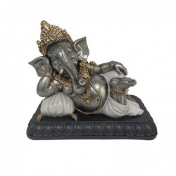 ORIGEN Home Decor Figure Ganesh Buddas | Bouddha argenté - 15x18x10cm