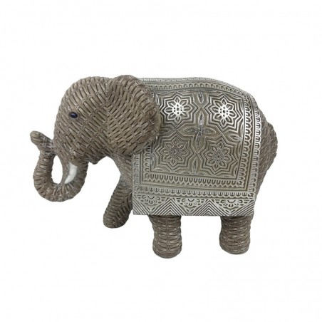 ORIGEN Home Decor Figure Elephant African and Elephants | Figure d'éléphant en argent - 15x23x10cm