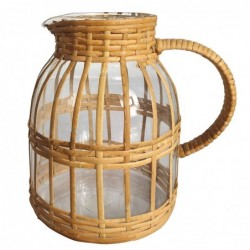 ORIGEN Home Decor Jarra Jarrones et Portavelas | Jug marron - 18x18x14cm