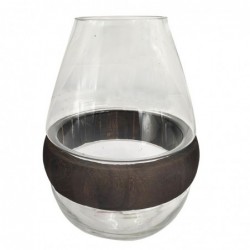 ORIGEN Home Decor Jarrón Jarrones et Portavelas | Vase transparent - 25x18x18cm