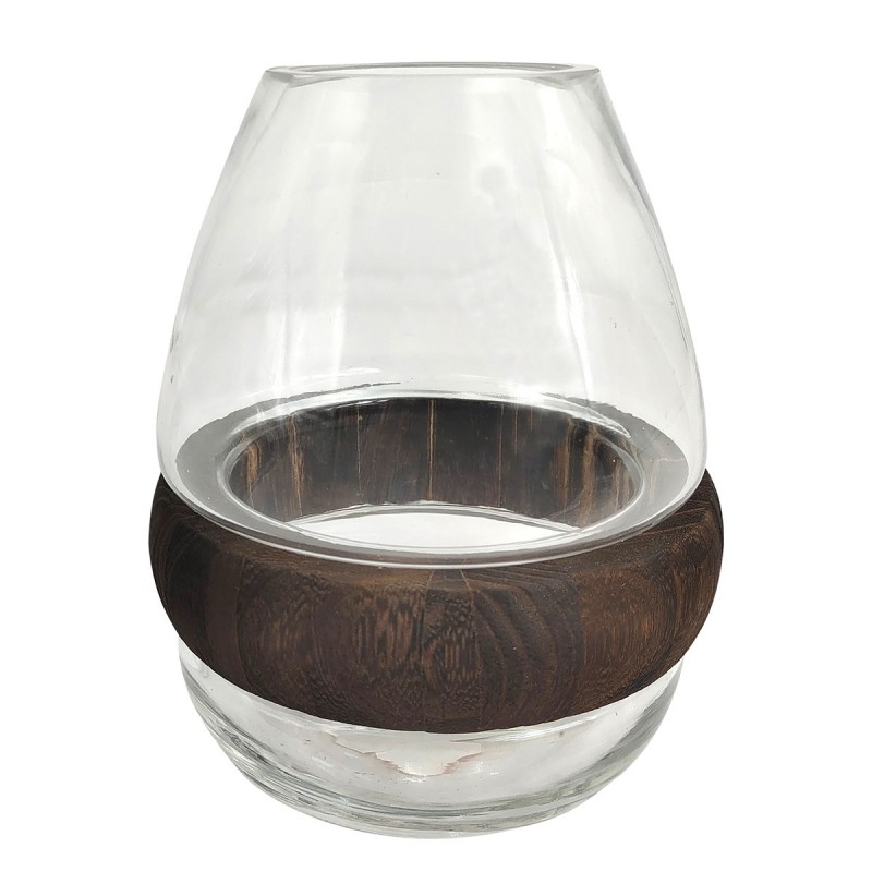 ORIGEN Home Decor Jarrón Jarrones et Portavelas | Vase transparent - 18x16x16cm