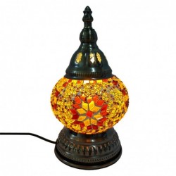 ORIGEN Home Decor Mosaic Lamps | Lampe Orange Desk - 22x12x12cm