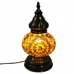 ORIGEN Home Decor Mosaic Lamps | Lampe de bureau orange - 28x16x16cm