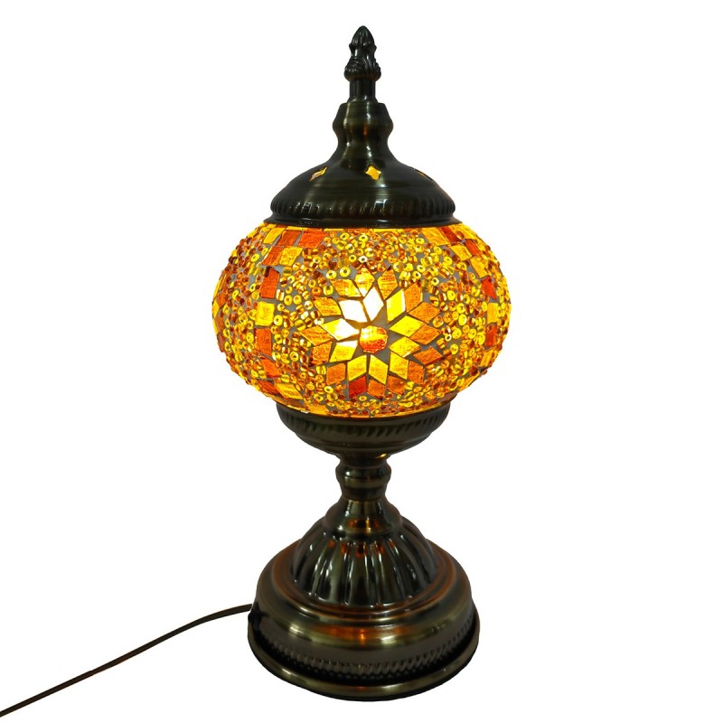 ORIGEN Home Decor Mosaic Lamps | Lampe Orange Desk - 28x13x13cm