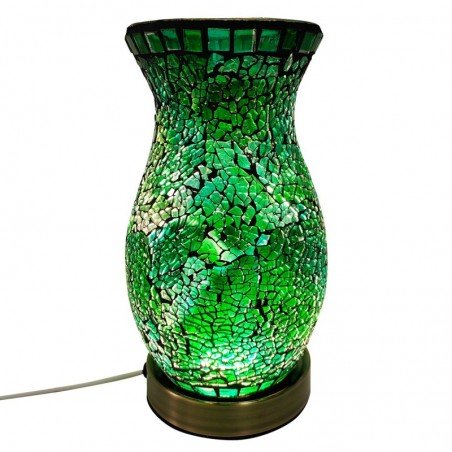 ORIGEN Home Decor Mosaic Lamps | Lampe de table verte - 22x12x12cm