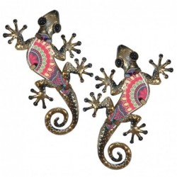 ORIGEN Home Decor Small Lizards 2 U Garden | Ornement mural du jardin rouge - 1x21x12cm