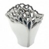 ORIGEN Home Decor Jarrón Jarrones et Portavelas | Vase en argent - 25x21x8cm