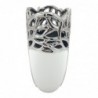 ORIGEN Home Decor Jarrón Jarrones et Portavelas | Vase en argent - 25x12x12cm