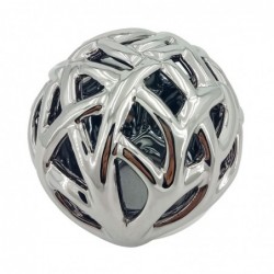 ORIGEN Home Decor Decorative Ball Life Life et Portavelas | Figure de tablette en argent - 9x9x9cm