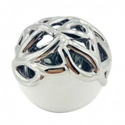 ORIGEN Home Decor Decorative Ball Life Life et Portavelas | Figure de tablette en argent - 9x9x9cm