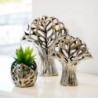 ORIGEN Home Decor Vases d'arbres et support | Silver Dumess Figure - 30x25x12cm