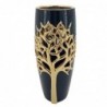 ORIGEN Home Decor Jarbus of Life Tree et Portavelas | Vase noir - 30x13x13cm