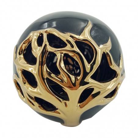 ORIGEN Home Decor Decorative Ball Life Life et Portavelas | Figure de disparition d'or - 9x9x9cm