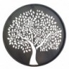 ORIGEN Home Decor Adorno Tree of Life applications Metal | Métal gris rond Appliquer - 30x30x1cm