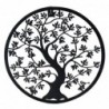 ORIGEN Home Decor Adorno Tree of Life applications Metal | Métal gris rond Appliquer - 60x60x1cm