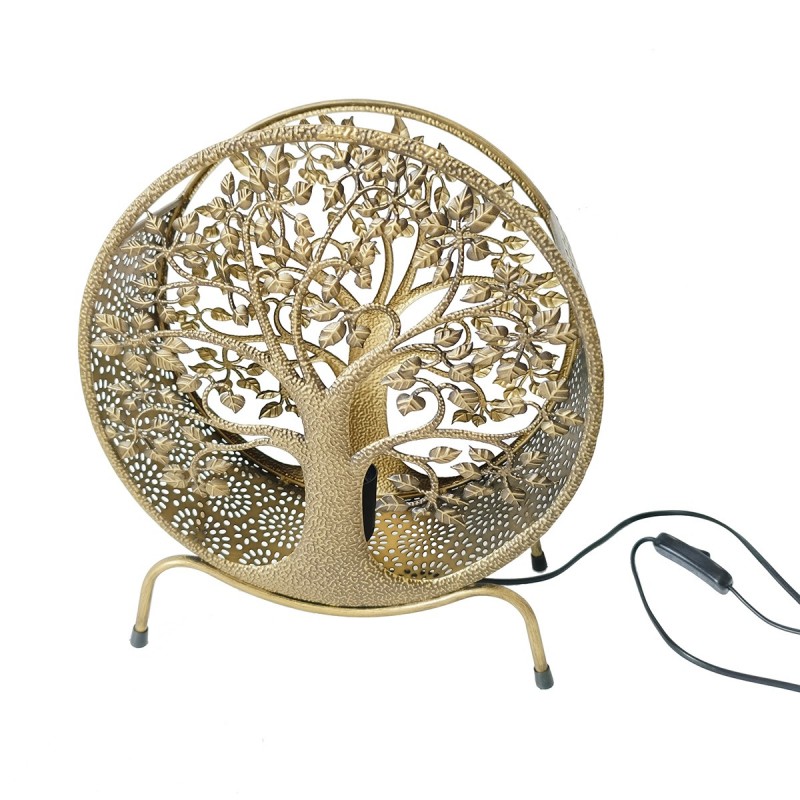 ORIGEN Home Decor Lamp of Life Tree | Lampe de bureau dorée - 35x30x12cm