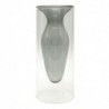 ORIGEN Home Decor Crystal Vase Vases et porte-greffe | Vase gris - 20x8x8cm