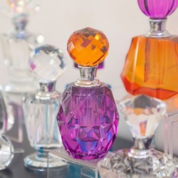 ORIGEN Home Decor Miniatures de parfum de bouteille | Bouteille lilas - 13x6x6cm