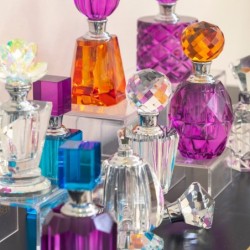 ORIGEN Home Decor Miniatures de parfum de bouteille | Bouteille lilas - 13x6x6cm