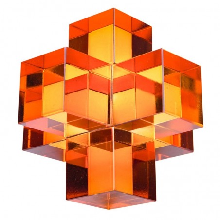 ORIGEN Home Decor Figure Crystal Miniatures | Figure de bureau orange - 9x9x9cm