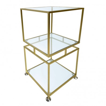 ORIGEN Home Decor Étagères à mobilier auxiliaires | Étagère dorado - 67x35x35cm