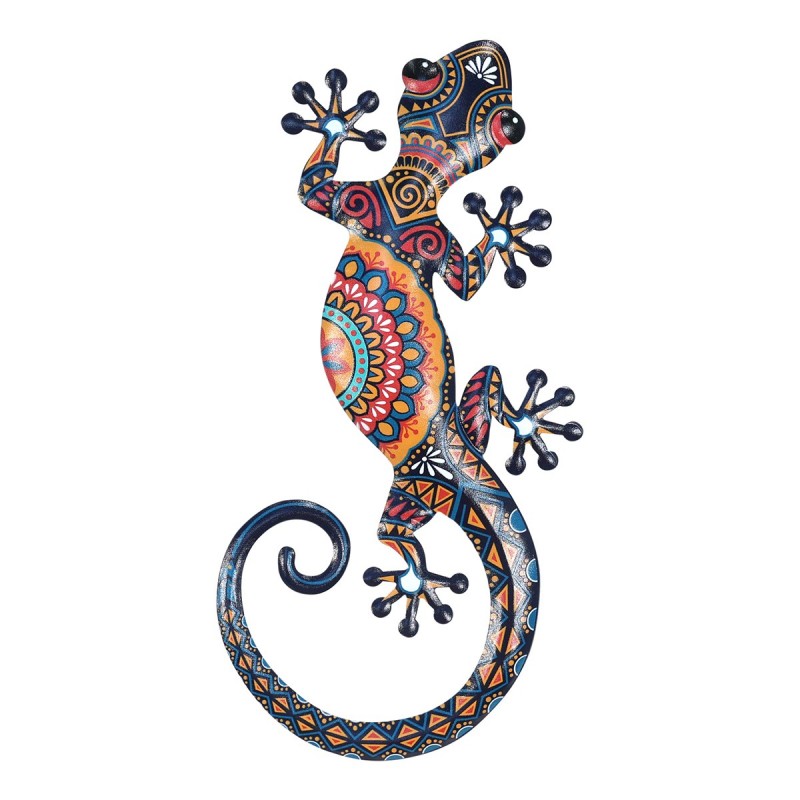 ORIGEN Home Decor Wall Wall Lizard Jardin | Mur de jardin orange Adorno - 1x30x13cm