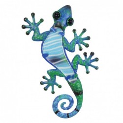 ORIGEN Home Decor Lizard 3 U Jardin | Ornement de mur de jardin multicolore - 1x21x12cm