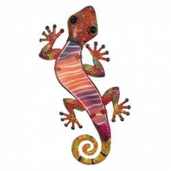 ORIGEN Home Decor Lizard 3 U Jardin | Ornement de mur de jardin multicolore - 1x30x12cm