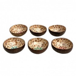 ORIGEN Home Decor Bowl 6 U Trays | Bol brun - 6x14x14cm