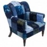 ORIGEN Home Decor Half Meubles Failchair | Fauteuil bleu - 90x85x84cm