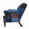 ORIGEN Home Decor Half Meubles Failchair | Fauteuil bleu - 90x85x84cm