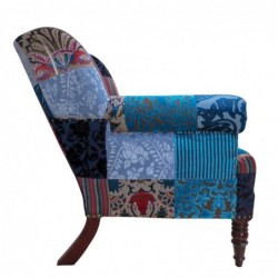 ORIGEN Home Decor Half Meubles Failchair | Fauteuil bleu - 90x85x84cm