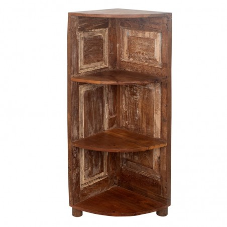 ORIGEN Home Decor Cabinet auxiliaire d'angle des étagères | Étagère brune - 113x53x38cm