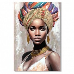 ORIGEN Home Decor African Picture Cadres | Image gris rectangulaire - 120x80x3cm