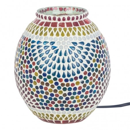 ORIGEN Home Decor Lampe de table en mosaïque bleue - 20x15x15cm pour la décoration de la maison