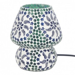 ORIGEN Home Decor Lampe mosaïque Lampes de table | Vert - 18x14x14cm