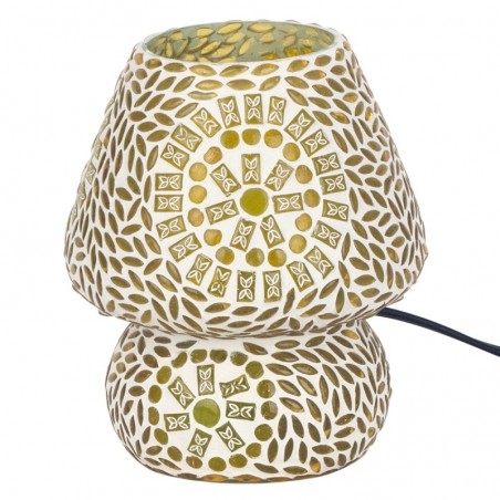 ORIGEN Home Decor Lampe de Table en Mosaïque Jaune - 18x14x14cm