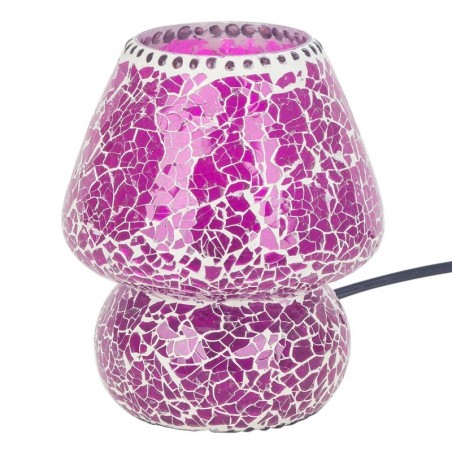 ORIGEN Home Decor Lampe de table en mosaïque lilas - 18x14x14cm pour la décoration de la maison