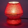 ORIGEN Home Decor Lampe Mosaïque Lampes de Table Rouge 18x14x14cm