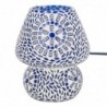 ORIGEN Home Decor Lampe de table en mosaïque bleue - Lampe en cristal exotique 18x14x2cm pour la décoration de la maison