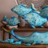 ORIGIN Home Decor Bougeoir Marin Poisson Bleu - Figurine Poisson Bleu 60x110x26cm