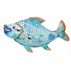 ORIGIN Home Decor Bougeoir Marin Poisson Bleu - Figurine Poisson Bleu 37x64x16cm