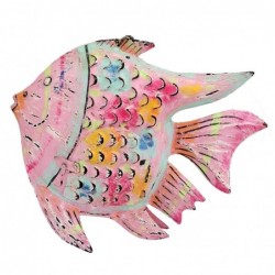 ORIGIN Home Decor Bougeoir Marin Poisson Rose | Figurine Poisson Orange - 29x37x10cm